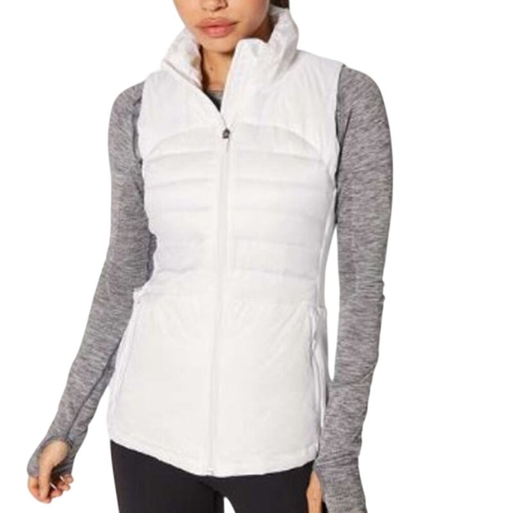 Lululemon Down For A Run White Puffer Vest 8